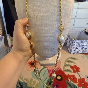 Talbots Gold and Pearl Necklace